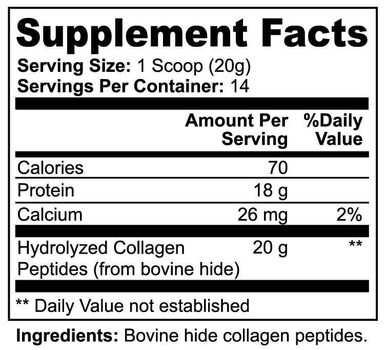 Unflavored Collagen Peptides Grass‑Fed Hydrolyzed Protein Powder