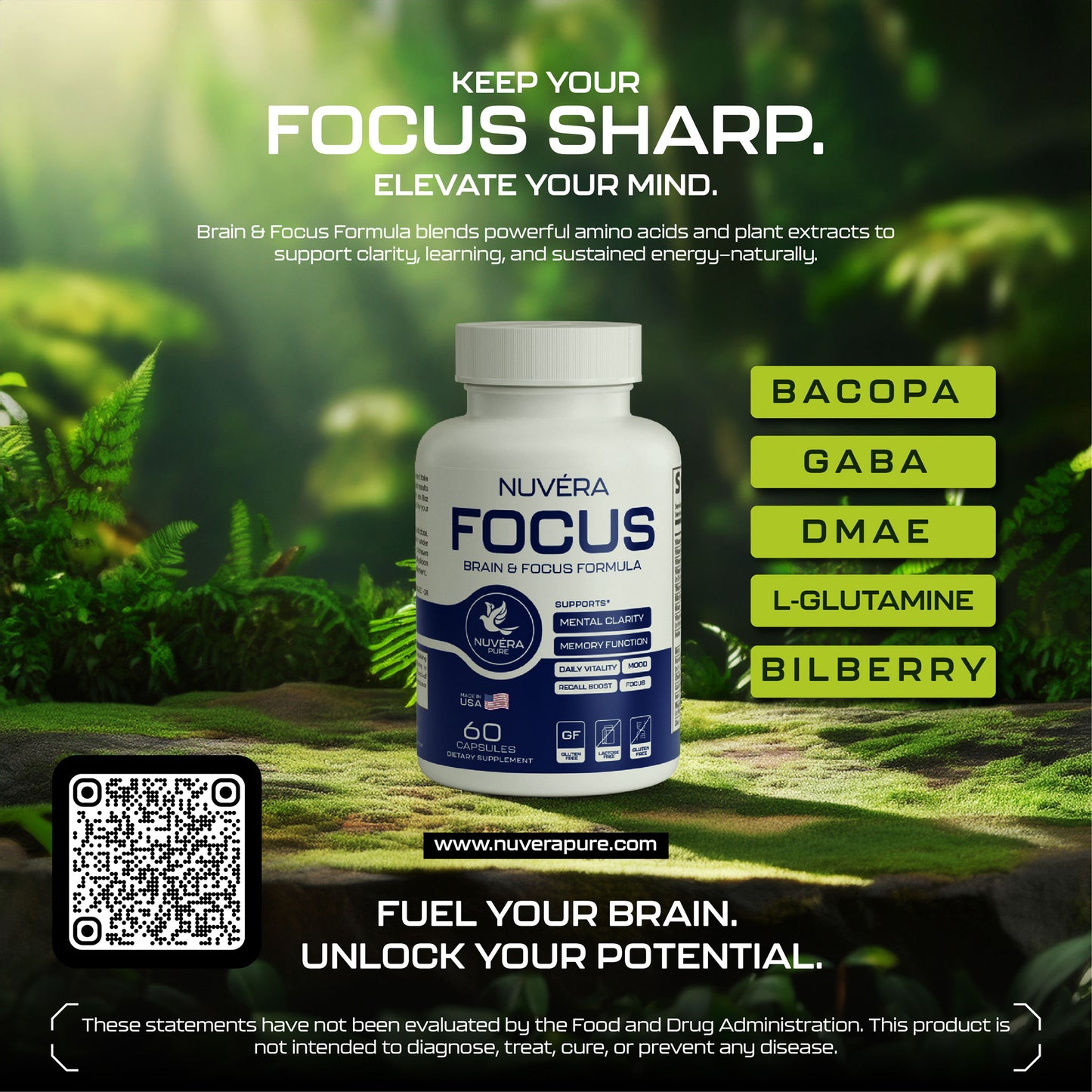 NUVÉRA FOCUS - Brain & Focus Formula